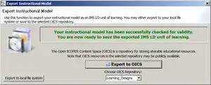 Exporting the unit of learning to the Open ICOPER Content Space