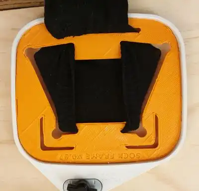 Sock frame - version 0.98 prototype ultra-draft print (front)