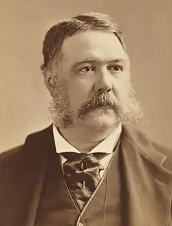 Sepia photographic portrait of Chester A. Arthur