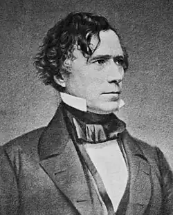 Black-and-white photographic portrait of Franklin Pierce