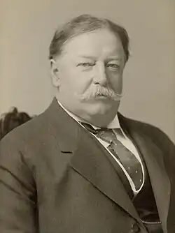 Black-and-white photographic portrait of William Howard Taft